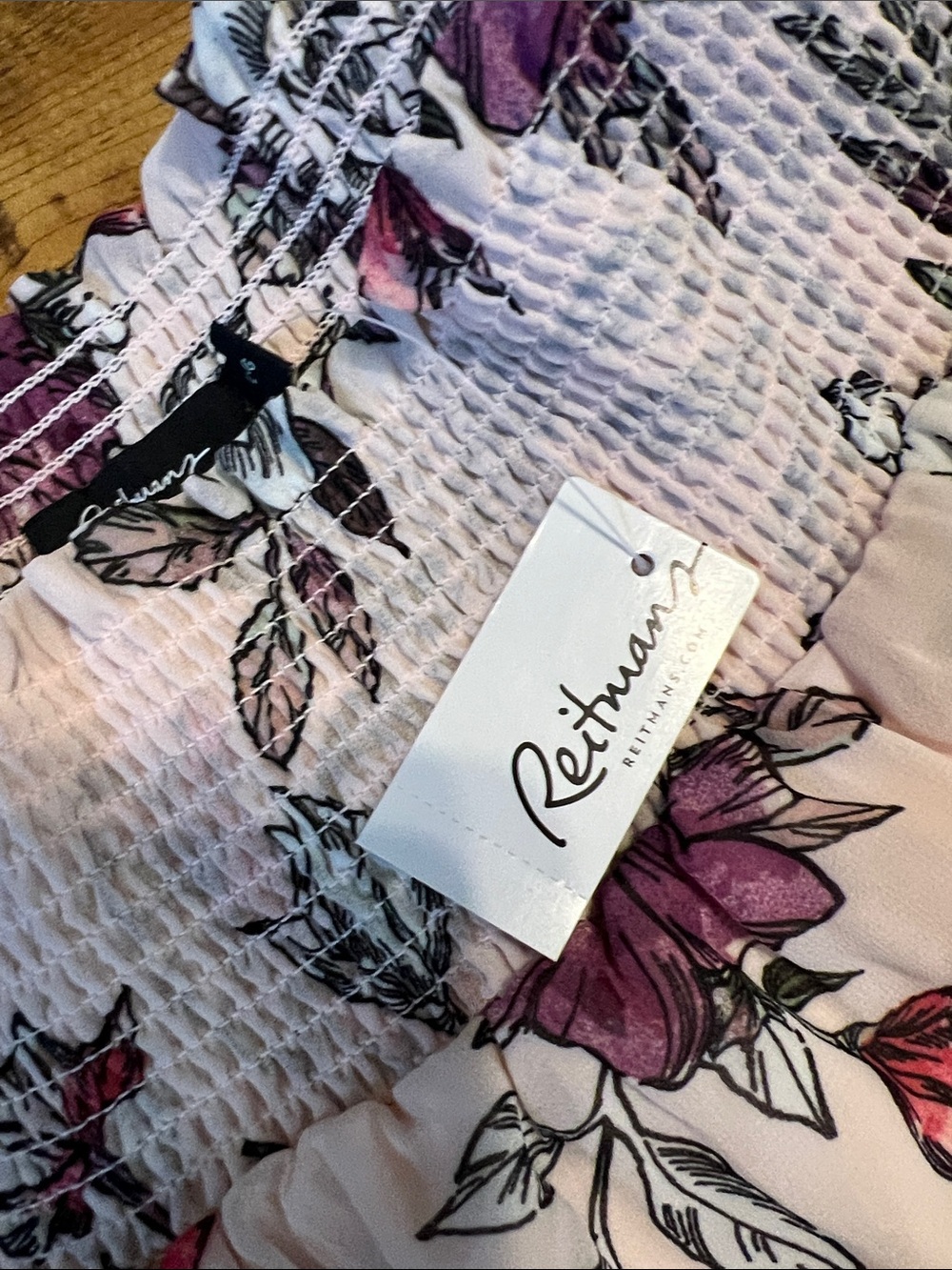 reitmans Pink Floral Off-Shoulder Dress NWT - Picture 4 of 5